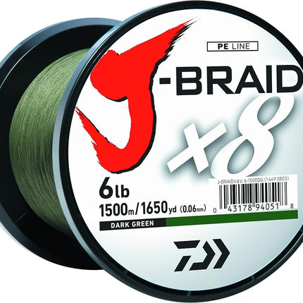 J-BRAIDX8, Filler Spool, Chartreuse, Mono Dia.= 2lb.