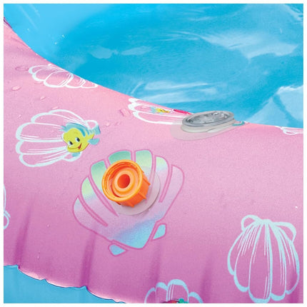 SwimWays Disney Princess Ariel Water Castle Deluxe Inflatable Pool, Above Ground Pool with Canopy and Fast Inflation for Kids Aged Aged 3 & Up