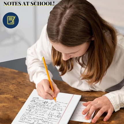 6 Pack 8.5 x 11 Legal Pads Paper Pads 8.5 x 11 White Note Pads for Work