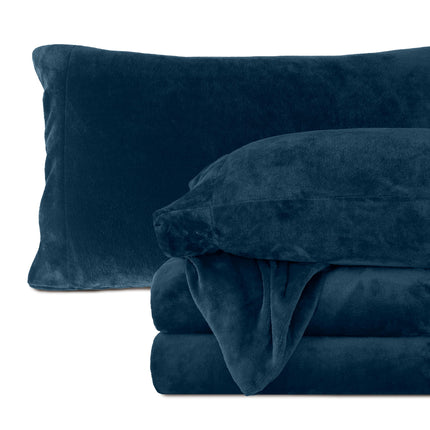 Elegant Comfort Luxuriously Soft 4-Piece Velvet Pl