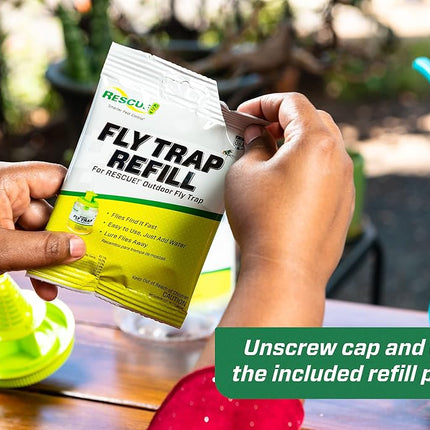 RESCUE! Outdoor Fly Trap - Reusable - 3 Traps
