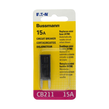 Bussmann (BP/CB211-15-RP) 15 Amp Type-I ATM Mini Circuit Breaker