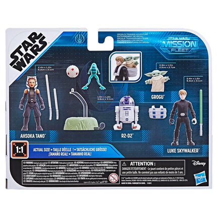 STAR WARS Mission Fleet, 2.5-Inch Scale Grogu Action Figure Set with 4 Figures & 7 Accessories, Toys for 4 Year Old Boys & Girls, F8349, Black