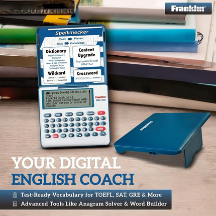 Franklin MDE-1200 Electronic Dictionary and Thesaurus - English Dictionary, Synonyms, Spell Checker, Word Games, Grammar Tools, Digital Dictionary, Portable Device with