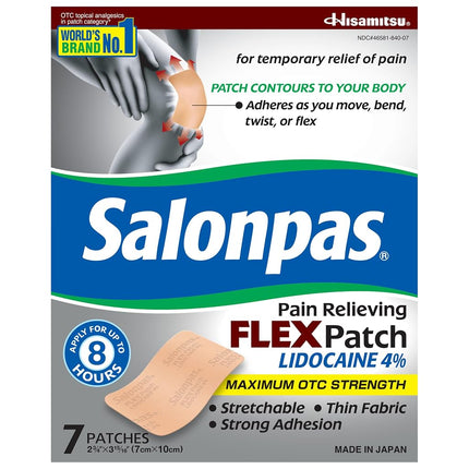 Salonpas Maximum OTC Strength Lidocaine 4% Pain Re
