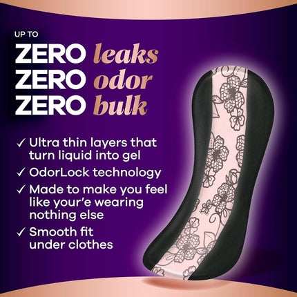 Always Discreet Boutique Panty Liners for Women with Bladder Leaks, Size 2, Very Light Absorbency, Long Length, 96 Count