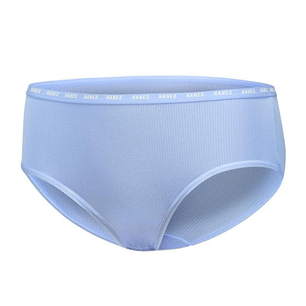 Calzones Hanes Girls' Big Moves, Ropa interior de tela elástica transpirable para adolescentes, X-Temp, Absorbe la humedad, Paquete de 6, Morado/Azul/Menta/Negro/Gris, Morado/Azul/Menta/Negro/Gris, 10