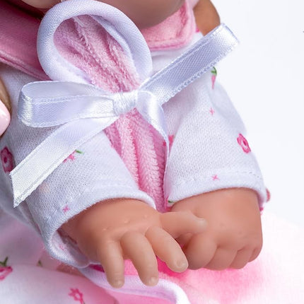 JC Toys La Baby Muñeca de Cuerpo Suave, 27.9 cm, Lavable, Ropa Removible, Rosa con Sombrero y Manta para 12 Meses +