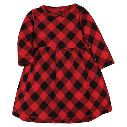 Hudson Baby Baby Girls' Cotton Dresses, Christmas Scene, 6-9 Months