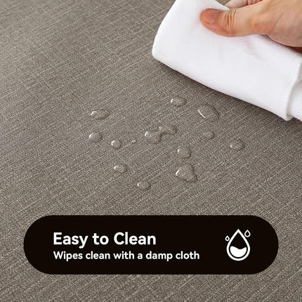Romanstile Waterproof Vinyl Tablecloth Rectangle, 54 x 54 Inch, Light Grey