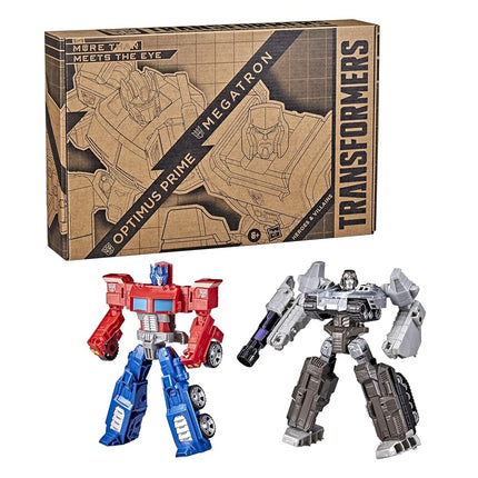 Transformers Toys Heroes and Villains Optimus Prime and Megatron 2-Pack, 17.5 cm, Action Figures For Boys And Girls Ages 6 and Up
