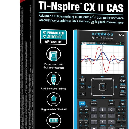 Texas Instruments TI-Nspire CX II CAS Color Graphing Calculator with Student Software (PC/Mac)
