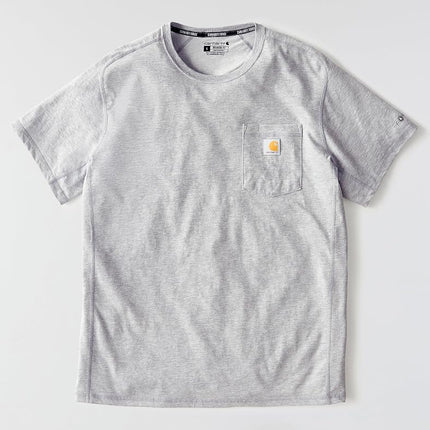 Carhartt Men's Force Relaxed Fit Midweight Short-Sleeve Pocket T-Shirt, Heather Grey, Large Tall
