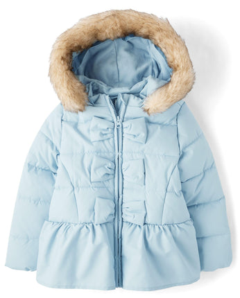 Gymboree Girls And Toddler Puffer Jacket, Light Bl