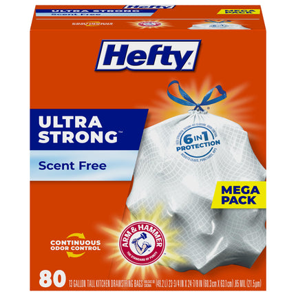 Hefty Ultra Strong Trash Bags (Scent Free, Tall Ki