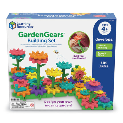 Learning Resources GardenGears Building Set, Ages 4+, Creative Gear Building Toy, Build a Colourful Spinning Garden While Developing Thinking and Fine Motor Skills