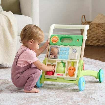Skip Hop Baby Walker 5-in-1 Sitting and Standing, Convertible, with over 50 Development Games Activities, Songs and Sounds, 3 Adjustable Grip Heights and Control Switch