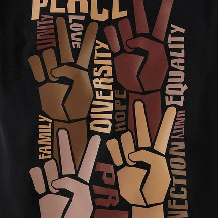 The Children's Place Assorted Everyday Short Sleeve Graphic T-Shirts,multipacks, Pride/Peace/Positive Vibes, Medium