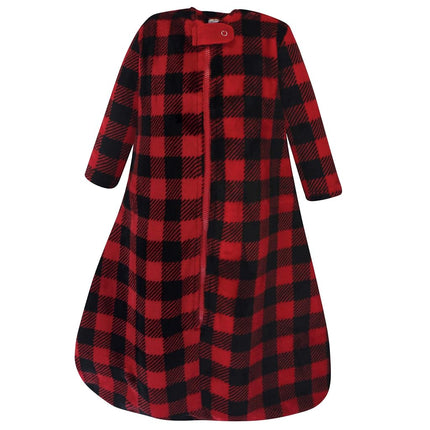Gigoteuse, Nid d'ange ou Couverture en peluche unisexe Hudson Baby à manches longues motif carreaux de buffle, 0-6 mois