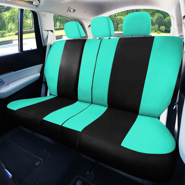FH Group FB030MINT115 Universal Fit Full Set Mint Automotive Seat Covers fits most Cars, SUVs, and Trucks (Side Airbag Compatible with Split Bench)