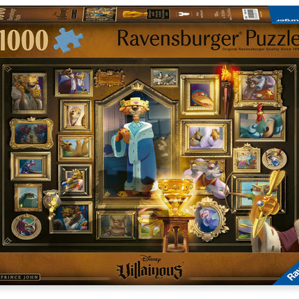 Ravensburger Disney Villainous: King John and Figurine 1000 Piece Jigsaw Puzzle for Adults - 12001110 - Handcrafted Tooling, Made in Germany, Every Piece Fits Together Perfectly