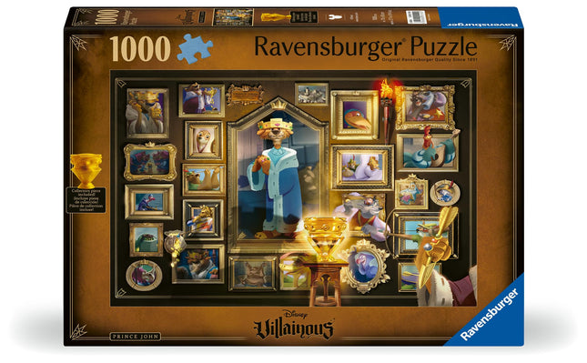 Ravensburger Disney Villainous: King John and Figurine 1000 Piece Jigsaw Puzzle for Adults - 12001110 - Handcrafted Tooling, Made in Germany, Every Piece Fits Together Perfectly