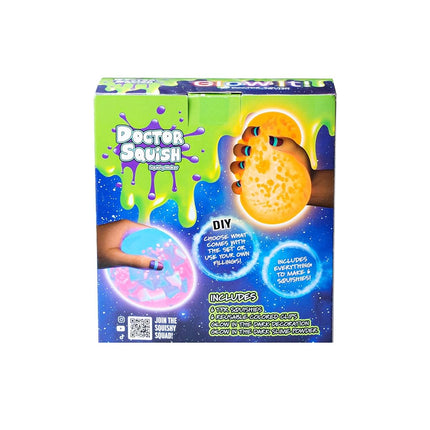Doctor Squish Glow in The Dark Squishy Pack Refills - DIY Squishy Making Kit - Create Your Own Squishies with Neon Glow Effects