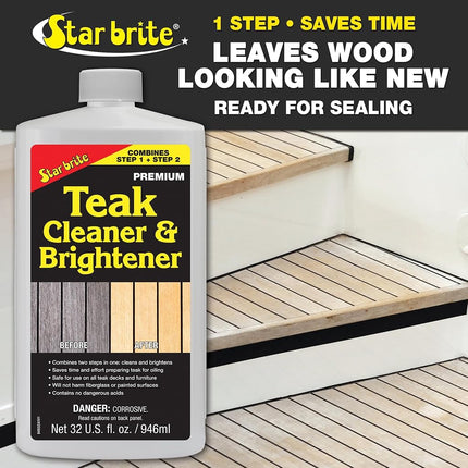 STAR BRITE One Step Teak Cleaner & Brightener - 32 OZ (094932), White
