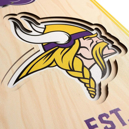 NFL Minnesota Vikings U.S. Bank Stadium 3D Stadium Banner-8x323D Stadium Banner - 8"x 32", Team Colors, 8" x 32"