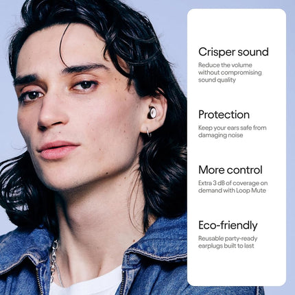 Loop Experience 2 Plus Ear Plugs - Stylish Certified Protection + Mute