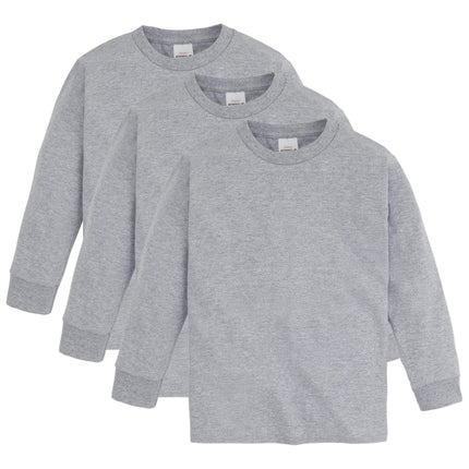 Hanes Big Boys Tagless Long Sleeve Tee (Pack of 3)