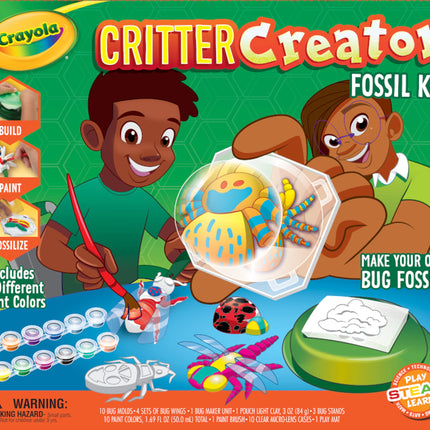 Crayola Metallic Clay Art Kit with Paints, Fossil 