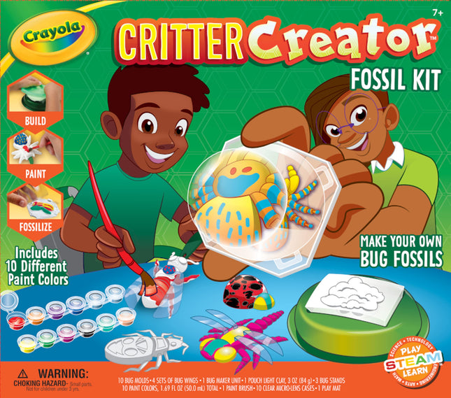 Crayola Metallic Clay Art Kit with Paints, Fossil 