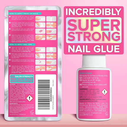 NYK1 Super Strong Nail Glue for Press Ons, Nail Tips & False Nails | 8ml