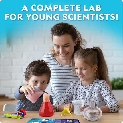 NATIONAL GEOGRAPHIC Kids Kit de chimie junior - Laboratoire d'apprentissage précoce complet avec 50 expériences scientifiques et plus de 20 outils de laboratoire, Kit de chimie, Expériences scientifiques pour les enfants de 4 à 6 ans