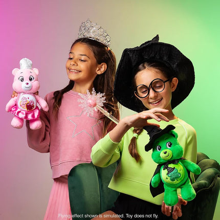 Care Bears Basic Fun x Wicked 22cm Plush – Love-a-Lot Bear as Glinda – Collectible Soft Toy from the x Wicked Collaboration, Pink