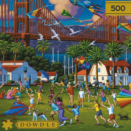 Buffalo Games - Gold - Eric Dowdle - Golden Gate Bridge - 500 Piece Jigsaw Puzzle for Adults - Challenging Puzzle Perfect for Game Nights