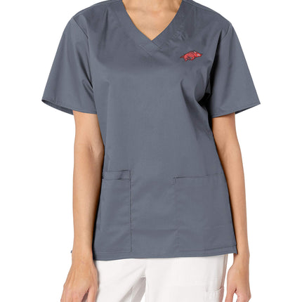 WonderWink Women's University of Arkansas V-Neck T