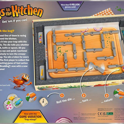 Ravensburger Bugs in The Kitchen Board Game for Kids, Fast Action Family Game with 3D Board and Brush Bug, 2 to 4 Players, Ages 5 Years and Up