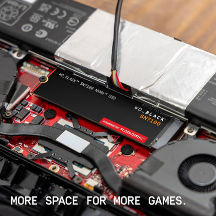 WD_BLACK SN7100 500GB NVMe SSD, M.2 2280, Read speeds up to 6800 MB/s, Next Gen TLC 3D NAND, WD_BLACK DASHBOARD, For Laptops, handheld gaming devices