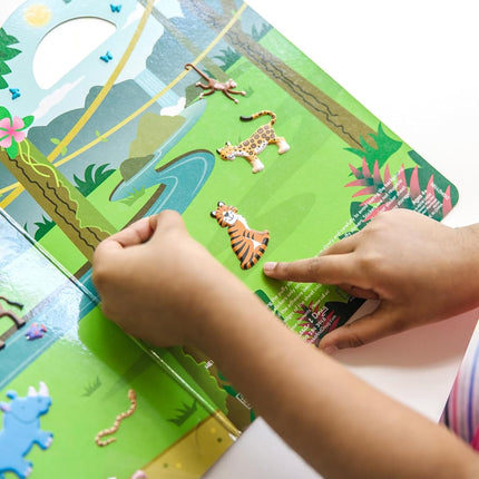 Melissa & Doug Reusable Puffy Sticker Wild Adventures Play Set 3-Pack (118 Stickers: Safari, Dinosaur, Ocean)