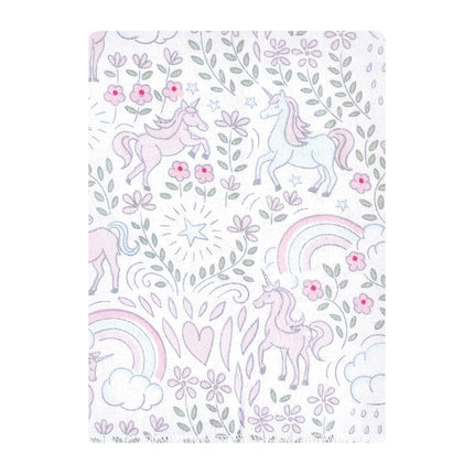 Hudson Baby Unisex Baby Flannel Burp Cloth 12pk, Dreamy Unicorn, One Size