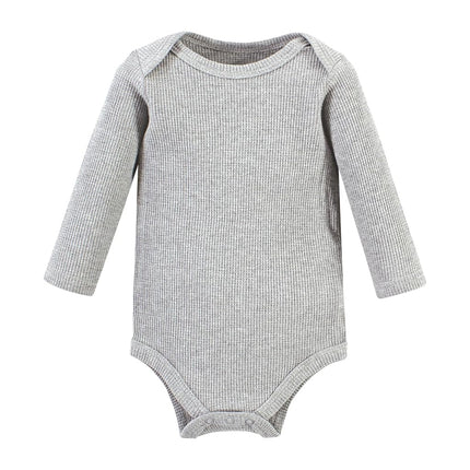 Grenouillères thermiques à manches longues Hudson Baby unisexe pour bébé, motif à carreaux de buffle léopard, 3-6 mois, motif à carreaux de buffle léopard, 3-6 mois