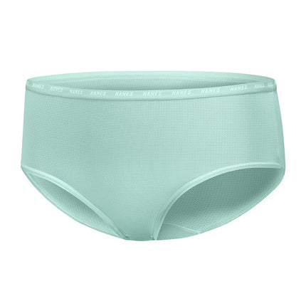 Hanes Girls' Big Moves Briefs, Breathable Stretch Tween Underwear, X-Temp, Moisture-Wicking, 6-Pack, Purple/Blue/Mint/Black/Grey, Purple/Blue/Mint/Black/Grey, 14
