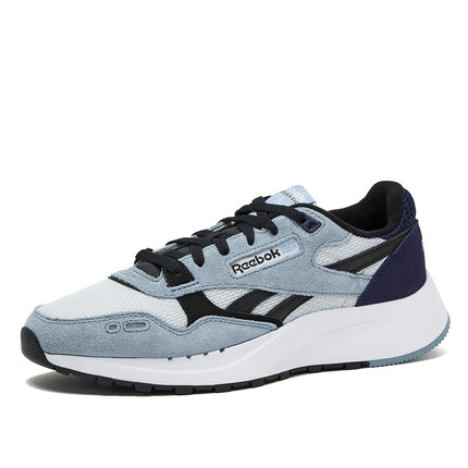 Reebok Men's Classic Leather 2400 Sneakers, Moon/Black/Vector Navy, 10 UK