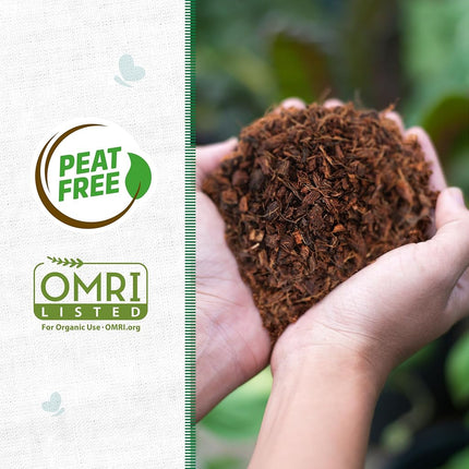 Back to The Roots 100% Organic Expanding Coconut Husk Chip Mulch Block for Gardening, 10lb