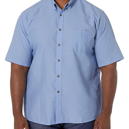 Red Kap Men's RK Poplin Dress Shirt, Light Blue, S