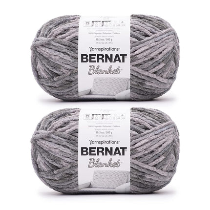 Bernat Blanket Ashen Titanium Yarn - 2 Pack of 300