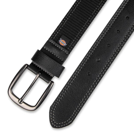 Dickies Men's Two Row Stitch Belt, Black, 50W