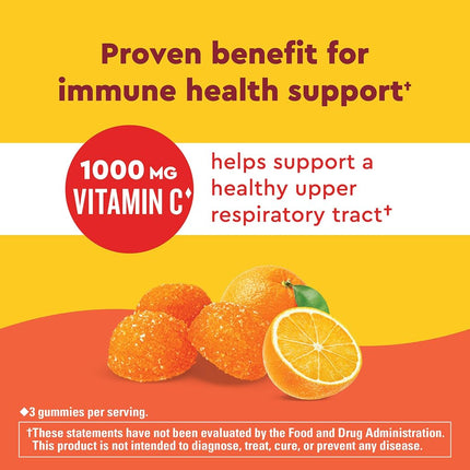 Nature Made Wellblends ImmuneMAX Gummies, Vitamin C, Zinc, and Vitamin D3, Immune Support Supplement, 42 Tangerine Flavor Gummies
